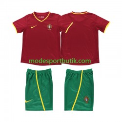 Portugal Matchtröja Retro Hemma 2002 Kortärmad ,Fotbollsställ Barn