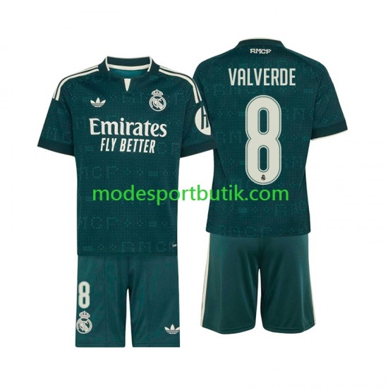 Real Madrid Matchtröja Federico Valverde 8 Borta 2026-2027 Kortärmad ,Fotbollsställ Barn