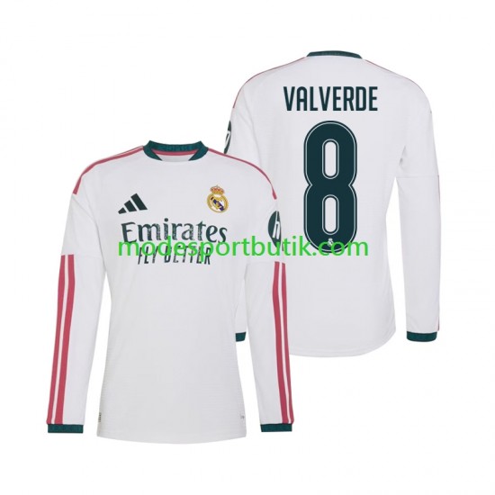 Real Madrid Matchtröja Federico Valverde 8 Hemma 2026-2027 Långärmad ,Herr