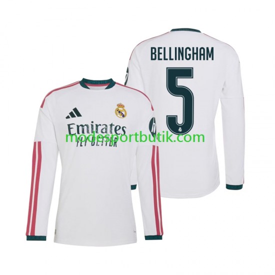 Real Madrid Matchtröja Jude Bellingham 5 Hemma 2026-2027 Långärmad ,Herr