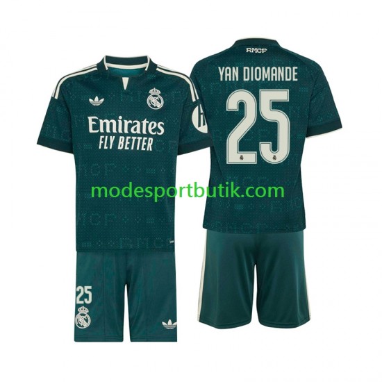 Real Madrid Matchtröja Yan Diomande 25 Borta 2026-2027 Kortärmad ,Fotbollsställ Barn