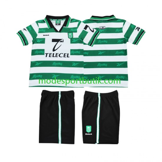 Sporting Lissabon Matchtröja 2000 Retro Hemma 1999 Kortärmad ,Fotbollsställ Barn