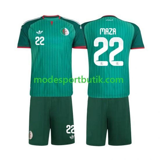 Algeriet Matchtröja Ibrahim Maza 22 Borta 2026 Kortärmad ,Fotbollsställ Barn
