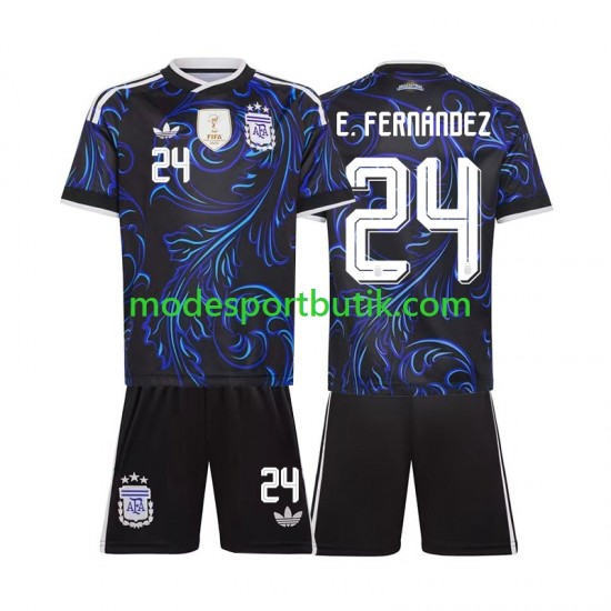 Argentina Matchtröja Enzo Fernandez 24 Borta VM 2026 Kortärmad ,Fotbollsställ Barn
