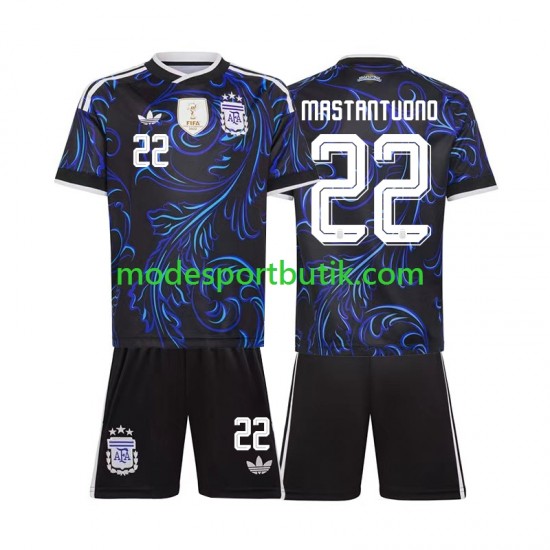 Argentina Matchtröja Franco Mastantuono 22 Borta VM 2026 Kortärmad ,Fotbollsställ Barn