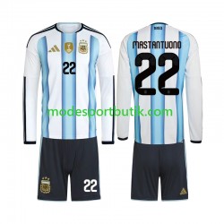 Argentina Matchtröja Franco Mastantuono 22 Hemma VM 2026 Långärmad ,Fotbollsställ Barn