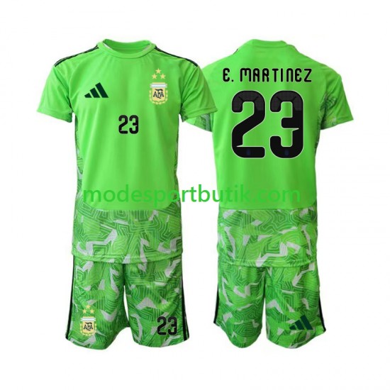 Argentina Matchtröja Emiliano Martinez 23 Målvakt Tredje VM 2026 Kortärmad ,Fotbollsställ Barn