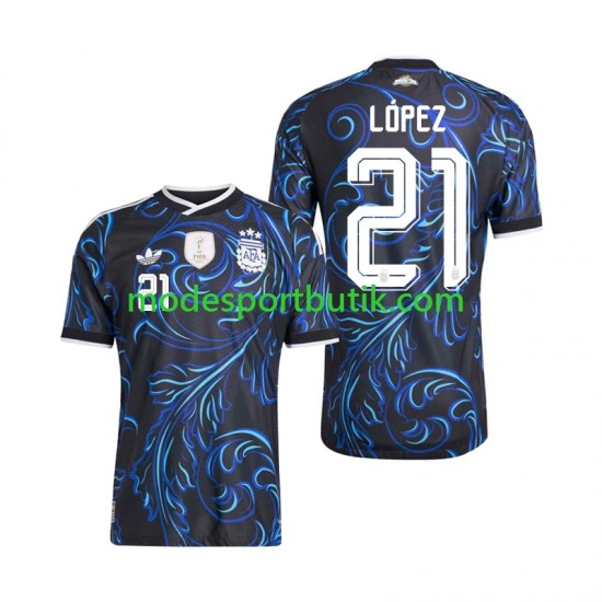 Argentina Matchtröja Jose Manuel Lopez 21 Borta VM 2026 Kortärmad ,Herr