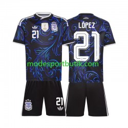 Argentina Matchtröja Jose Manuel Lopez 21 Borta VM 2026 Kortärmad ,Fotbollsställ Barn