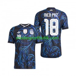 Argentina Matchtröja Nico Paz 18 Borta VM 2026 Kortärmad ,Herr