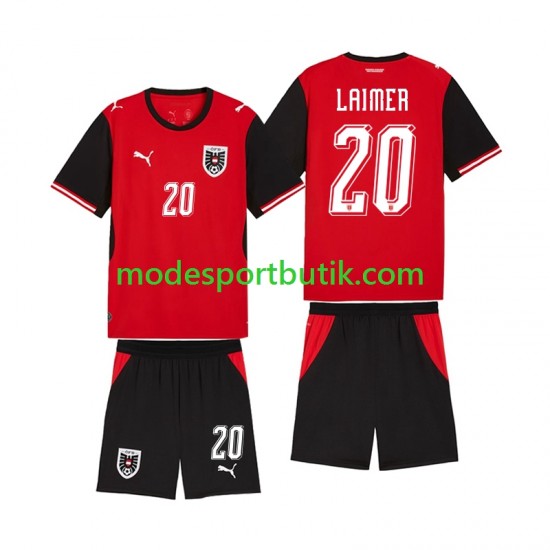 Österrike Matchtröja Konrad Laimer 20 Hemma VM 2026 Kortärmad ,Fotbollsställ Barn Österrike Matchtröja Konrad Laimer 20 Hemma VM 2026 Kortärmad ,Fotbollsställ Barn