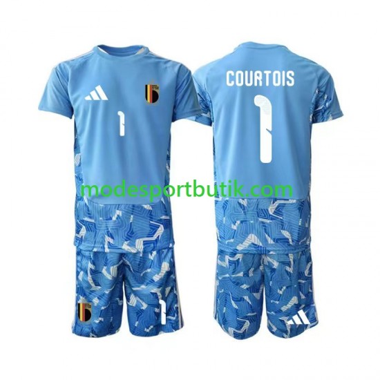 Belgien Matchtröja Thibaut Courtois 1 Målvakt Hemma VM 2026 Kortärmad ,Fotbollsställ Barn Belgien Matchtröja Thibaut Courtois 1 Målvakt Hemma VM 2026 Kortärmad ,Fotbollsställ Barn