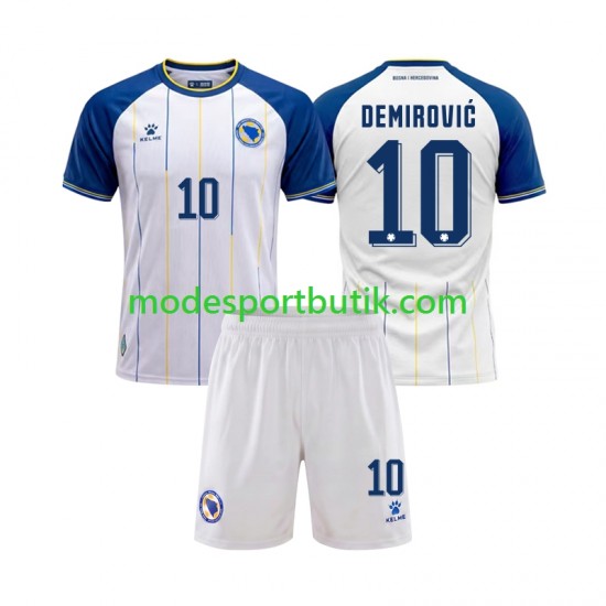 Bosnien och Hercegovina Matchtröja Ermedin Demirovic 10 Borta VM 2026 Kortärmad ,Fotbollsställ Barn