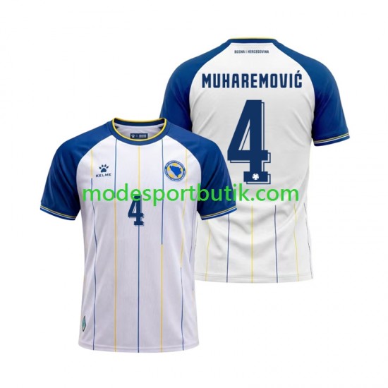 Bosnien och Hercegovina Matchtröja Tarik Muharemovic 4 Borta VM 2026 Kortärmad ,Herr