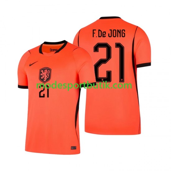 Nederländerna Matchtröja Frenkie de Jong 21 Hemma VM 2026 Kortärmad ,Herr