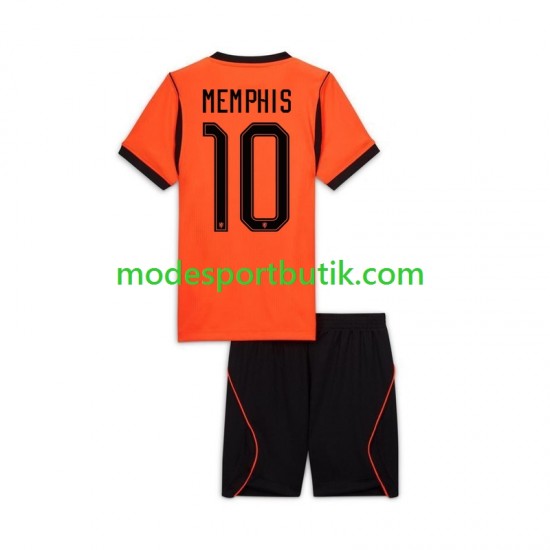 Nederländerna Matchtröja Memphis Depay 10 Hemma VM 2026 Kortärmad ,Fotbollsställ Barn