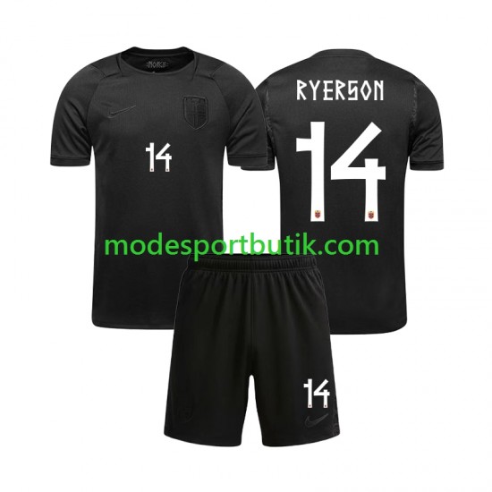 Norge Matchtröja Julian Ryerson 14 Borta VM 2026 Kortärmad ,Fotbollsställ Barn