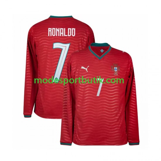 Portugal Matchtröja Cristiano Ronaldo 7 Hemma VM 2026 Långärmad ,Herr