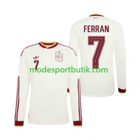 Spanien Matchtröja Ferran Torres 7 Borta VM 2026 Långärmad ,Herr