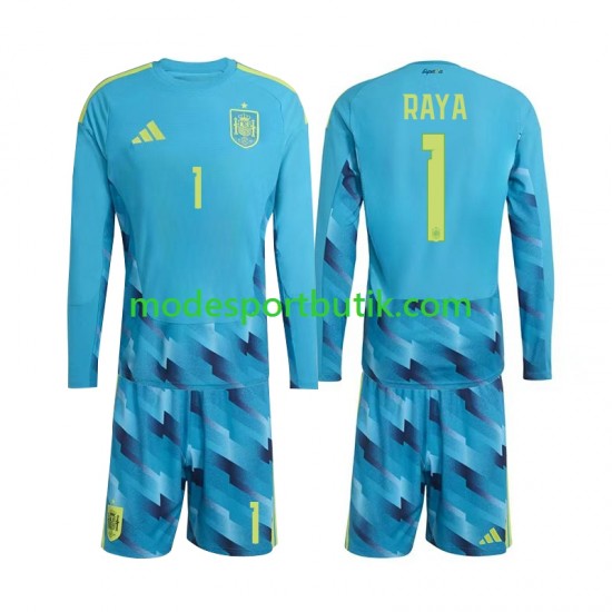 Spanien Matchtröja David Raya 1 Målvakt Hemma VM 2026 Långärmad ,Fotbollsställ Barn Spanien Matchtröja David Raya 1 Målvakt Hemma VM 2026 Långärmad ,Fotbollsställ Barn