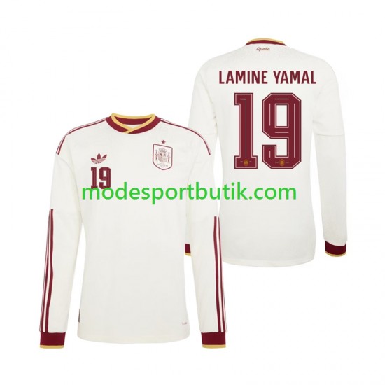 Spanien Matchtröja Lamine Yamal 19 Borta VM 2026 Långärmad ,Herr