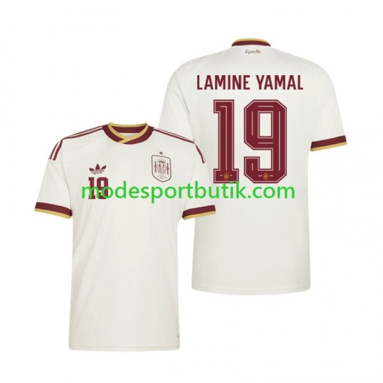 Spanien Matchtröja Lamine Yamal 19 Borta VM 2026 Kortärmad ,Herr