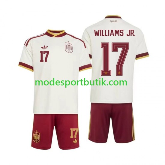 Spanien Matchtröja Nico Williams 17 Borta VM 2026 Kortärmad ,Fotbollsställ Barn