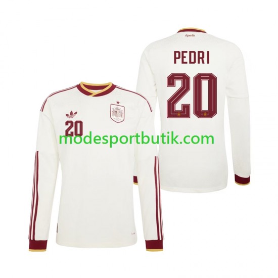 Spanien Matchtröja Pedri 20 Borta VM 2026 Långärmad ,Herr