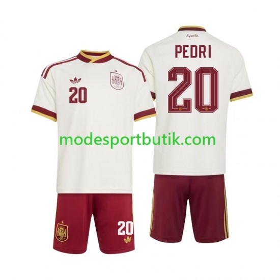 Spanien Matchtröja Pedri 20 Borta VM 2026 Kortärmad ,Fotbollsställ Barn