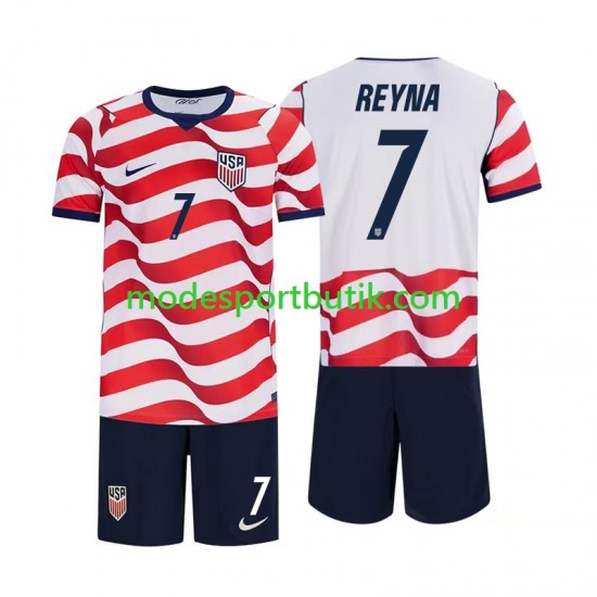 USA Matchtröja Giovanni Reyna 7 Hemma VM 2026 Kortärmad ,Fotbollsställ Barn USA Matchtröja Giovanni Reyna 7 Hemma VM 2026 Kortärmad ,Fotbollsställ Barn