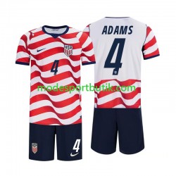 USA Matchtröja Tyler Adams 4 Hemma VM 2026 Kortärmad ,Fotbollsställ Barn USA Matchtröja Tyler Adams 4 Hemma VM 2026 Kortärmad ,Fotbollsställ Barn