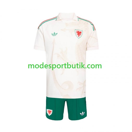Wales Matchtröja Borta VM 2026 Kortärmad ,Fotbollsställ Barn