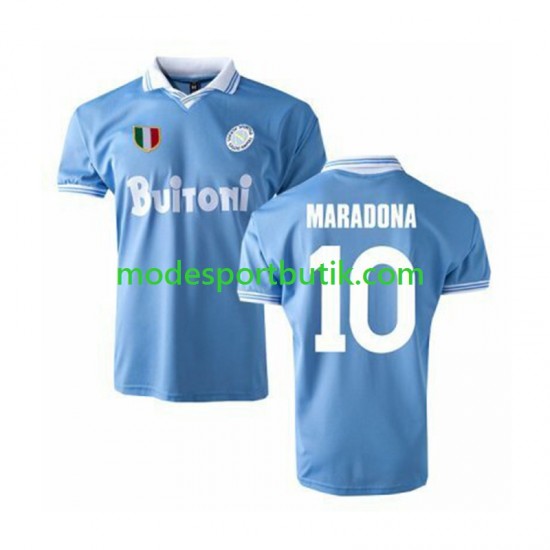 SSC Napoli Matchtröja MARADONA 10 1986 Retro Hemma Kortärmad ,Herr