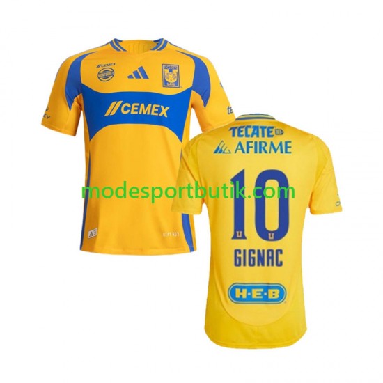 Tigres UANL Matchtröja Gignac 10 Hemma 2024-2025 Kortärmad ,Herr