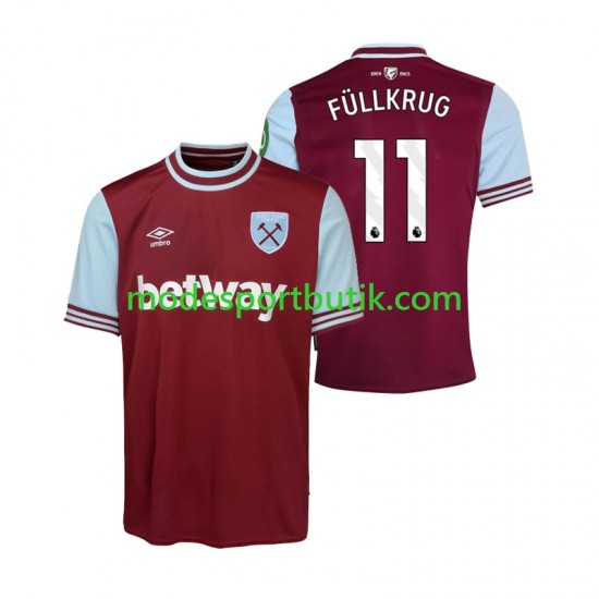 West Ham United Matchtröja FULLKRUG 11 Hemma 2024-2025 Kortärmad ,Herr