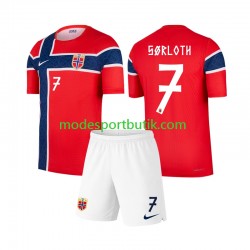 Norge Matchtröja Alexander Sorloth 7 Hemma VM 2026 Kortärmad ,Fotbollsställ Barn
