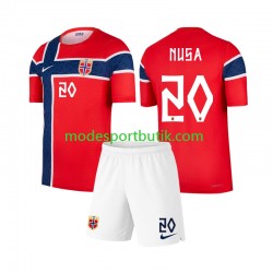 Norge Matchtröja Antonio Nusa 20 Hemma VM 2026 Kortärmad ,Fotbollsställ Barn