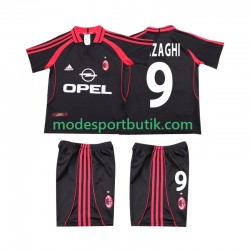 AC Milan Matchtröja INZAGHI 9 2000 2001 Retro Tredje Kortärmad ,Fotbollsställ Barn