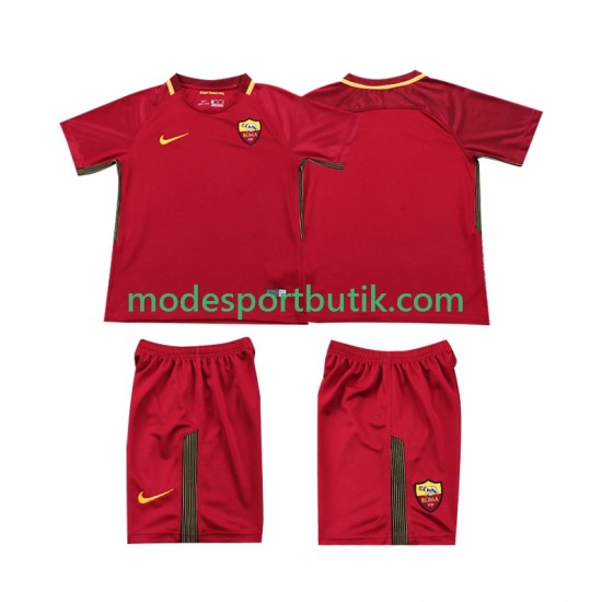 AS Roma Matchtröja 2017-2018 Retro Hemma Kortärmad ,Fotbollsställ Barn