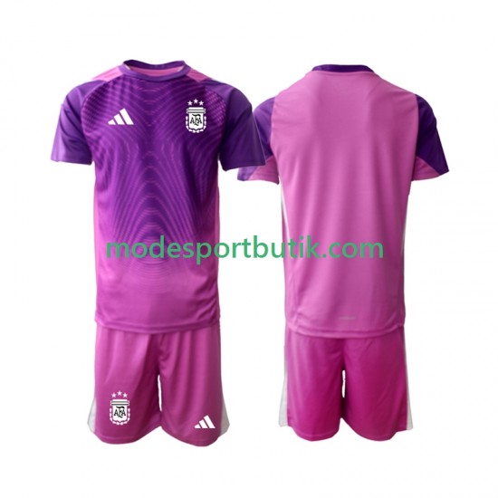 Argentina Matchtröja Målvakt Hemma 2025 Kortärmad ,Fotbollsställ Barn