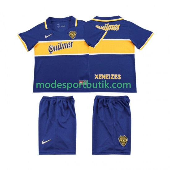 CA Boca Juniors Matchtröja 1996 1997 Retro Hemma Kortärmad ,Fotbollsställ Barn