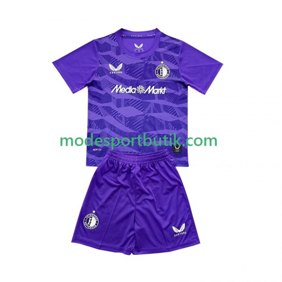 Feyenoord Rotterdam Matchtröja Målvakt Tredje 2025-2026 Kortärmad ,Fotbollsställ Barn