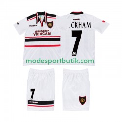 Manchester United Matchtröja BECKHAM 7 Retro Borta 1998 Kortärmad ,Fotbollsställ Barn