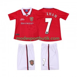 Manchester United Matchtröja BECKHAM 7 2000 Retro Hemma 1999 Kortärmad ,Fotbollsställ Barn