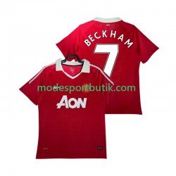 Manchester United Matchtröja BECKHAM 7 Retro Hemma 2011 2010 Kortärmad ,Herr