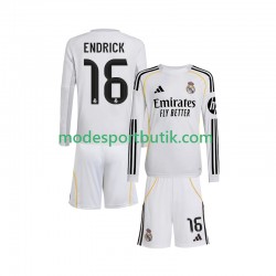 Real Madrid Matchtröja Endrick 16 Hemma 2025-2026 Långärmad ,Fotbollsställ Barn