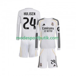 Real Madrid Matchtröja Huijsen 24 Hemma 2025-2026 Långärmad ,Fotbollsställ Barn