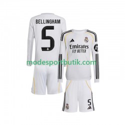 Real Madrid Matchtröja Jude Bellingham 5 Hemma 2025-2026 Långärmad ,Fotbollsställ Barn