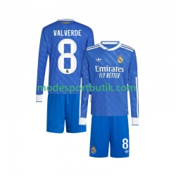 Real Madrid Matchtröja Valverde 8 Tredje 2025-2026 Långärmad ,Fotbollsställ Barn