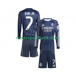 Real Madrid Matchtröja Vinicius Junior 7 Borta 2025-2026 Långärmad ,Fotbollsställ Barn